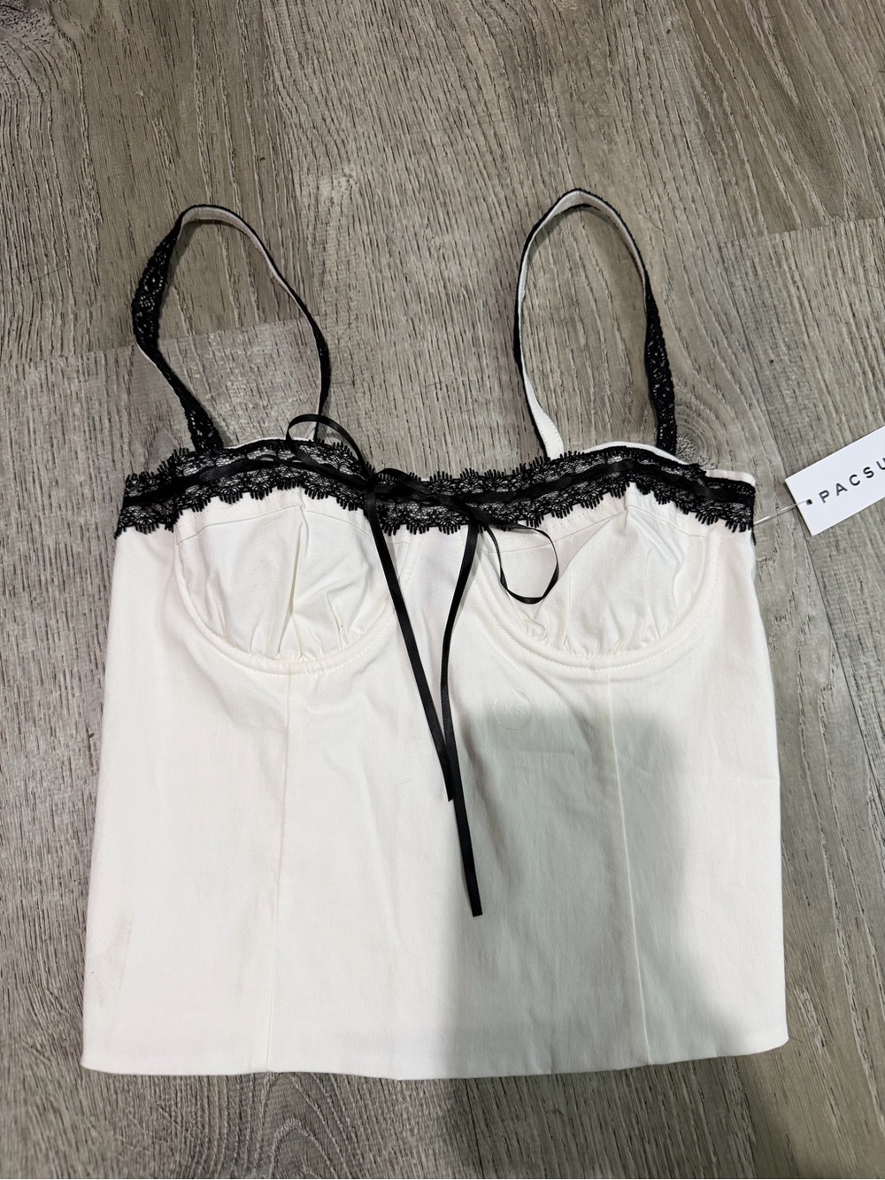 Women's Ivory Lace-Trim Cami Top